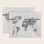 World Map(metal) Placemat Gallery Image 1