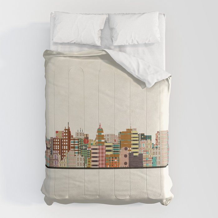 madison wisconsin skyline Comforter Gallery Image 1
