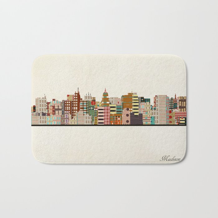 madison wisconsin skyline Bath Mat Gallery Image 1