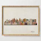 madison wisconsin skyline Serving Tray Gallery Image 1