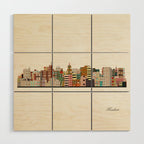 madison wisconsin skyline Wood Wall Art Gallery Image 1