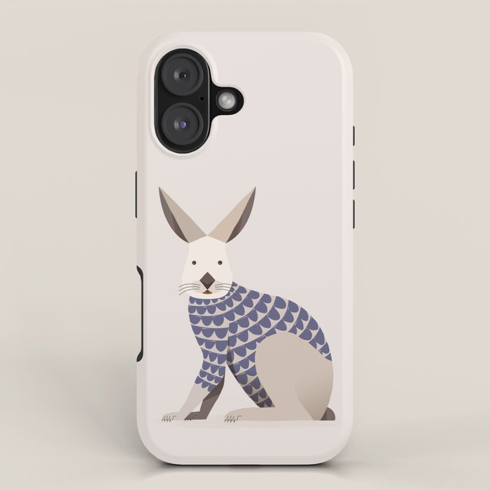 Whimsical European Hare iPhone Case Gallery Image 1