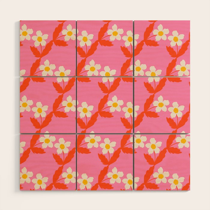 Flower - Magenta vibe Wood Wall Art Gallery Image 1