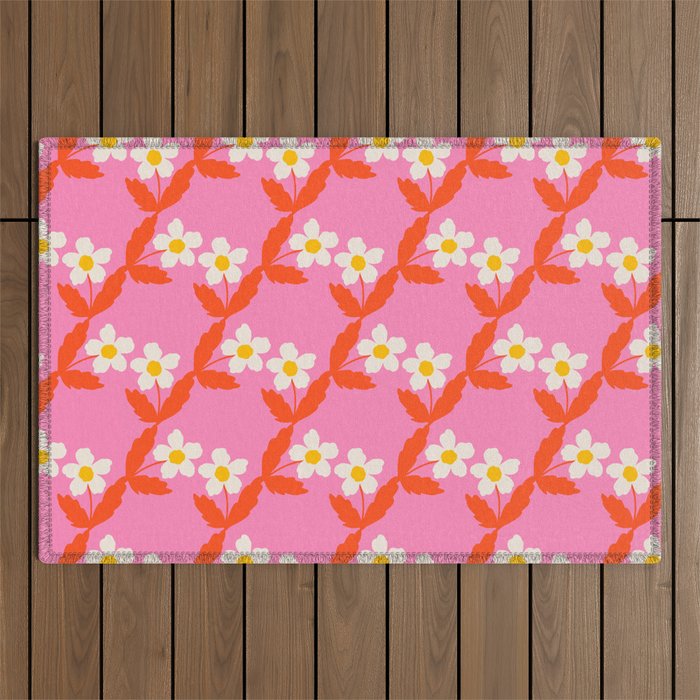 Flower - Magenta vibe Outdoor Rug Gallery Image 1
