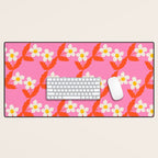 Flower - Magenta vibe Desk Mat Gallery Image 1