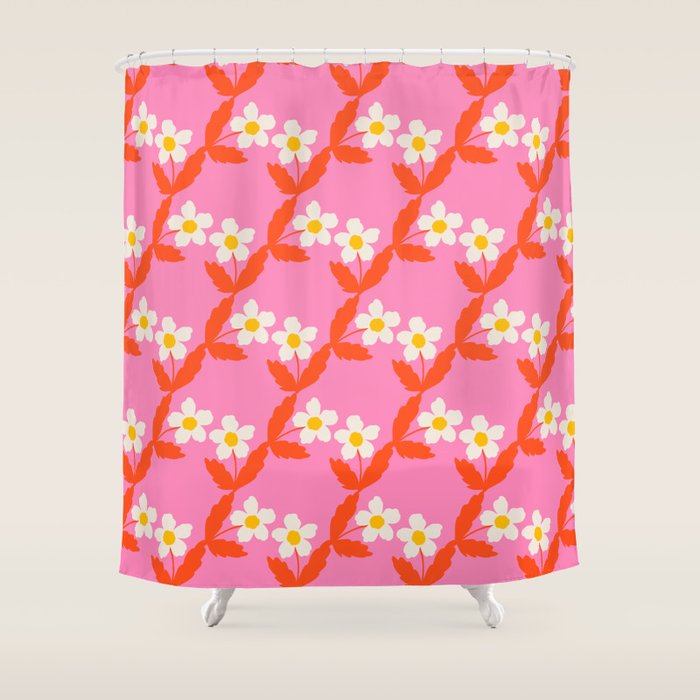 Flower - Magenta vibe Shower Curtain Gallery Image 1