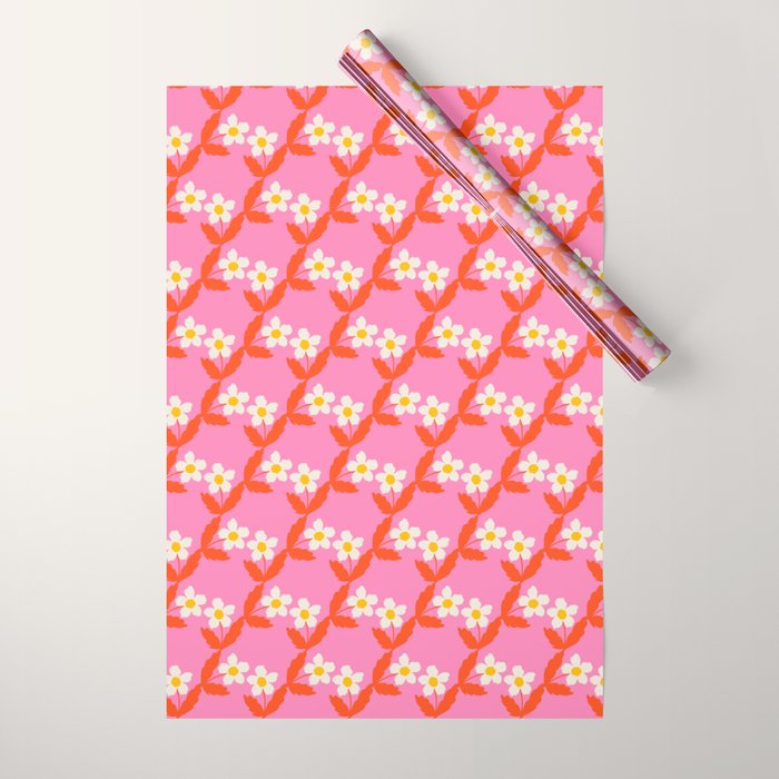 Flower - Magenta vibe Wrapping Paper Gallery Image 1