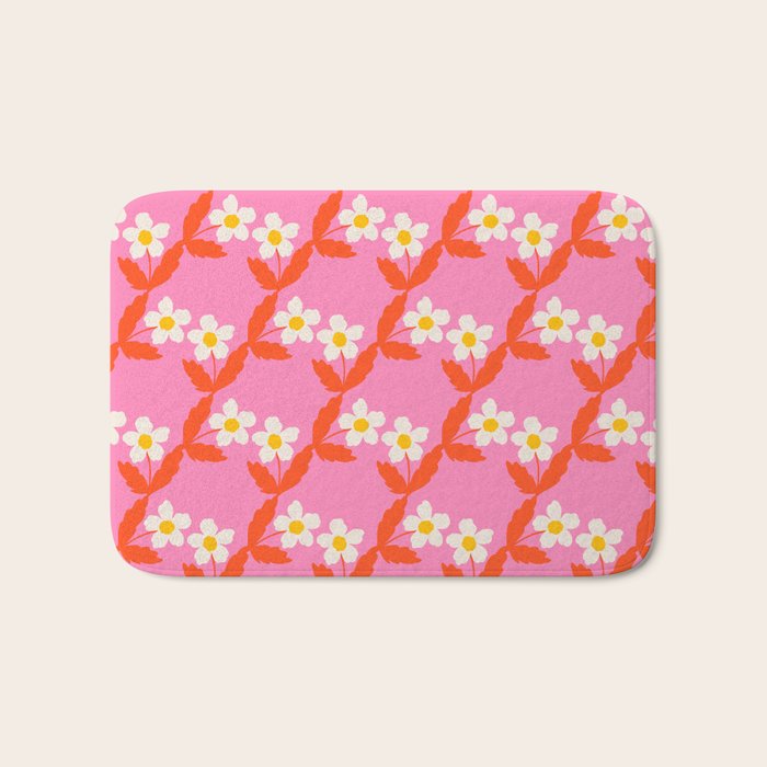 Flower - Magenta vibe Bath Mat Gallery Image 1