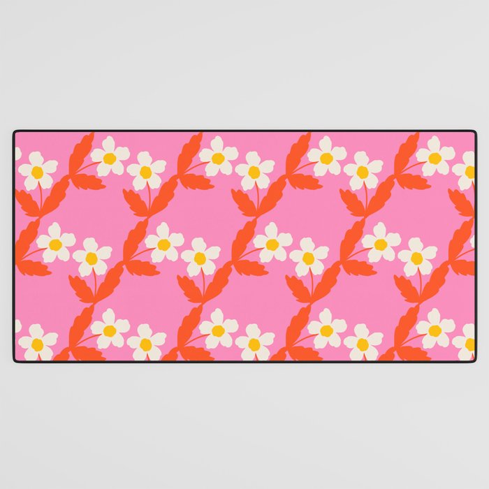 Flower - Magenta vibe Desk Mat Gallery Image 3