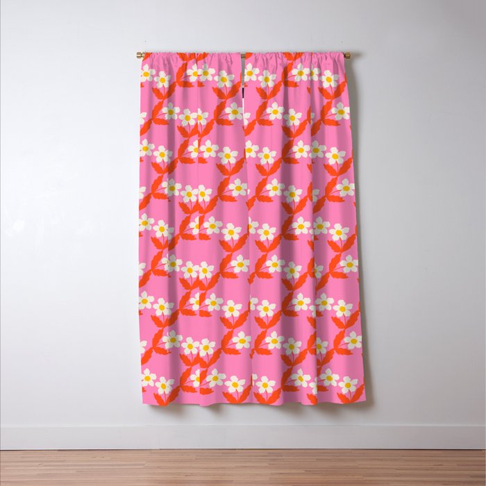 Flower - Magenta vibe Window Curtain Gallery Image 3