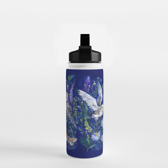 Flower Garden Owls Water Bottle Gallery Image 2