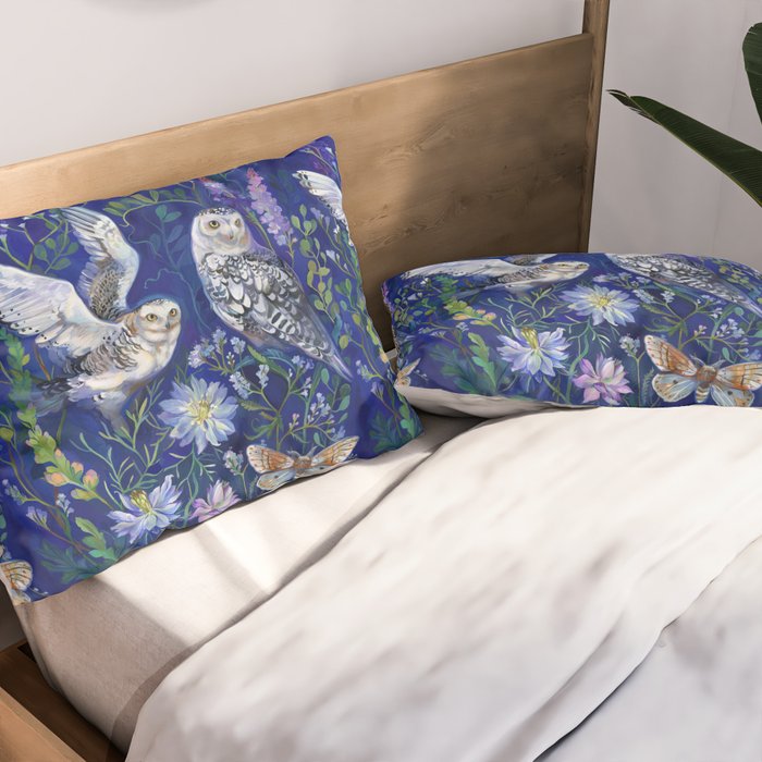 Flower Garden Owls Pillow Sham Gallery Image 2