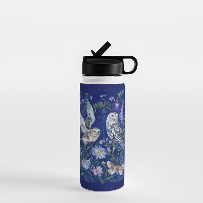 Flower Garden Owls Water Bottle Gallery Image 1