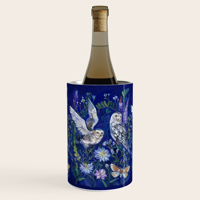 Flower Garden Owls Wine Chiller Gallery Image 1