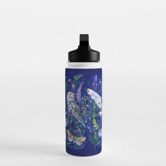 Flower Garden Owls Water Bottle Gallery Image 3