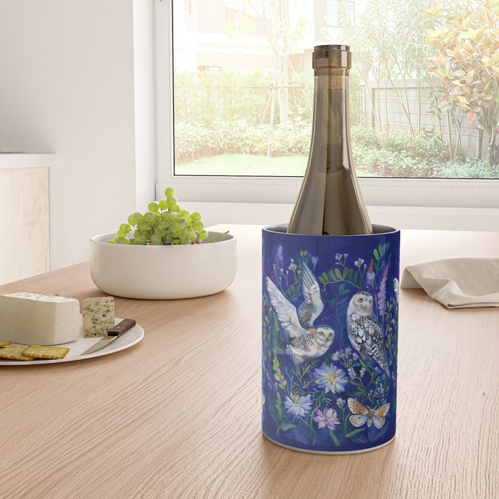 Flower Garden Owls Wine Chiller Gallery Image 4
