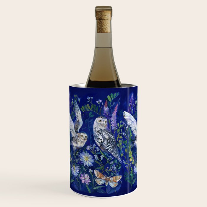 Flower Garden Owls Wine Chiller Gallery Image 2
