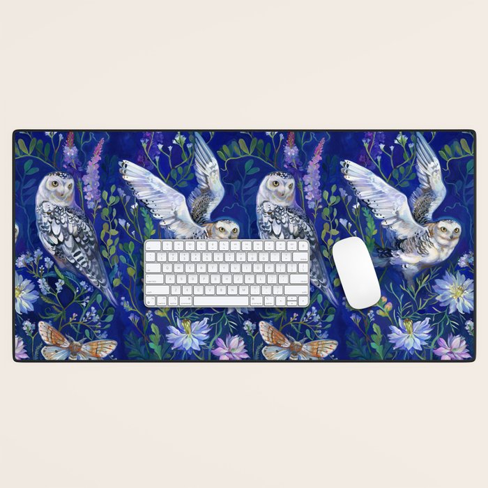 Flower Garden Owls Desk Mat Gallery Image 1