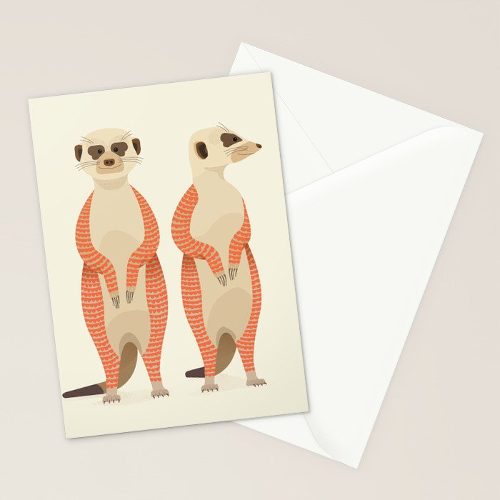 Whimsical Meerkats Stationery Card Gallery Image 2