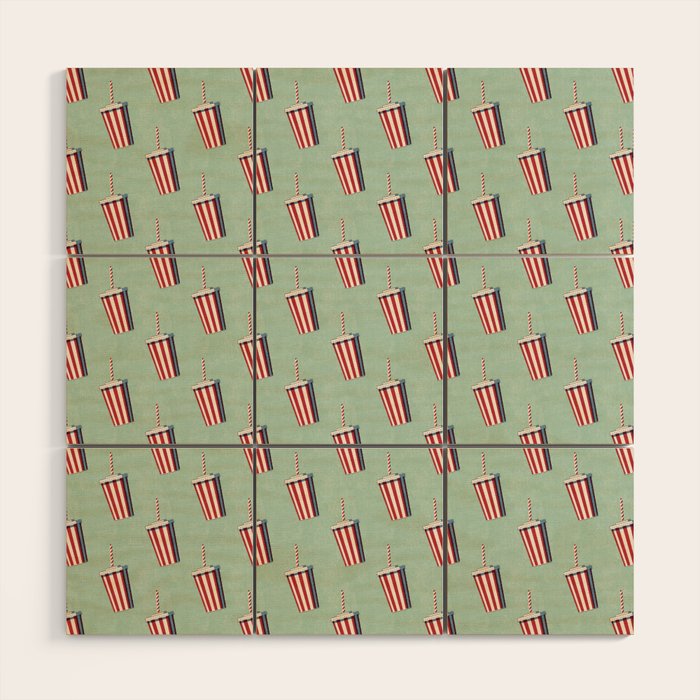 FAST FOOD / Softdrink - pattern Wood Wall Art Gallery Image 1