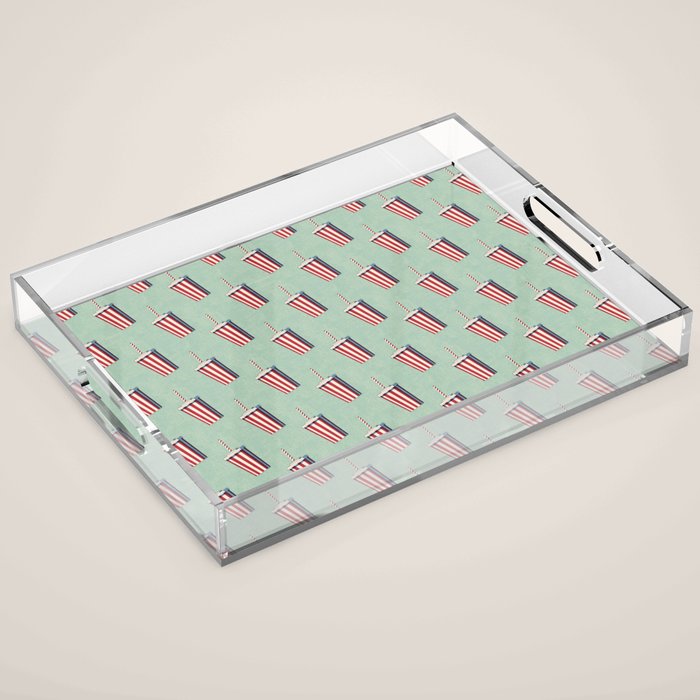 FAST FOOD / Softdrink - pattern Acrylic Tray Gallery Image 1