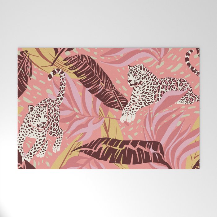 Leopard Crush Pink Welcome Mat Gallery Image 1