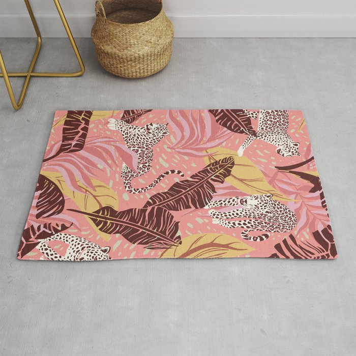 Leopard Crush Pink Rug Gallery Image 1