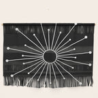 Mid Century Modern Simple Sputnik Starburst Black/White Wall Hanging Gallery Image 1
