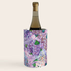 Purple and blue Lilac & Hydrangea - Flower Design Wine Chiller Gallery Image 1