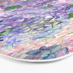 Purple and blue Lilac & Hydrangea - Flower Design Bath Mat Gallery Image 3