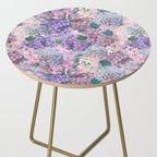 Purple and blue Lilac & Hydrangea - Flower Design Side Table Gallery Image 2