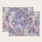 Purple and blue Lilac & Hydrangea - Flower Design Placemat Gallery Image 1