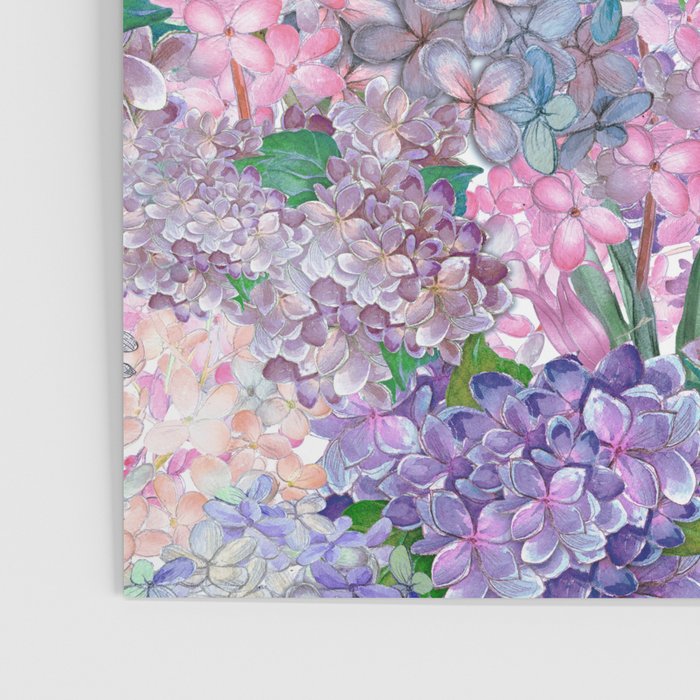 Purple and blue Lilac & Hydrangea - Flower Design Poster Gallery Image 3