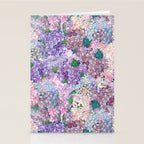Purple and blue Lilac & Hydrangea - Flower Design Stationery Card Gallery Image 2