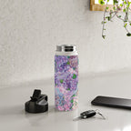 Purple and blue Lilac & Hydrangea - Flower Design Water Bottle Gallery Image 5