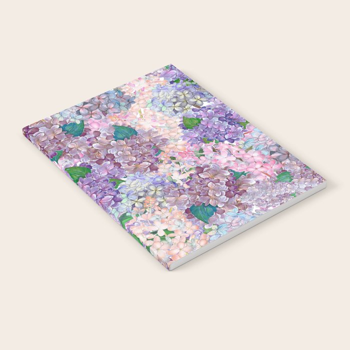 Purple and blue Lilac & Hydrangea - Flower Design Notebook Gallery Image 2