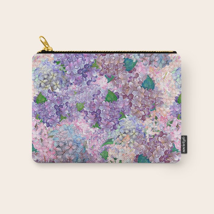 Purple and blue Lilac & Hydrangea - Flower Design Carry All Pouch Gallery Image 1