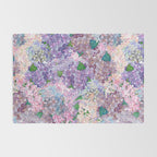 Purple and blue Lilac & Hydrangea - Flower Design Rug Gallery Image 2