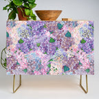 Purple and blue Lilac & Hydrangea - Flower Design Credenza Gallery Image 1
