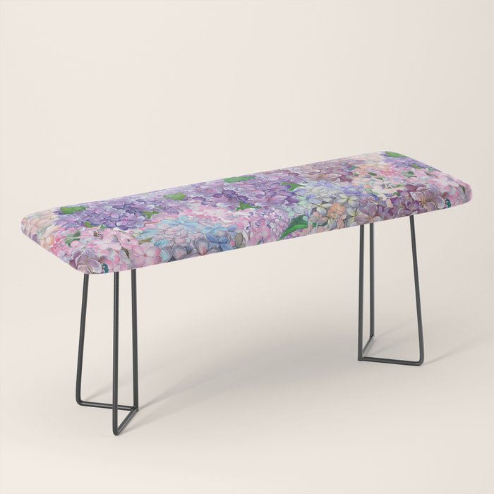 Purple and blue Lilac & Hydrangea - Flower Design Bench Gallery Image 1