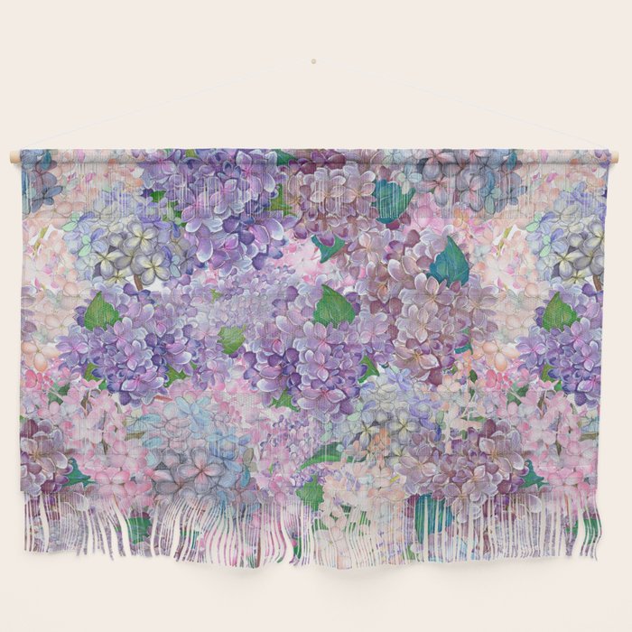 Purple and blue Lilac & Hydrangea - Flower Design Wall Hanging Gallery Image 1