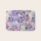 Purple and blue Lilac & Hydrangea - Flower Design Bath Mat Gallery Image 1