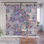 Purple and blue Lilac & Hydrangea - Flower Design Wall Mural Gallery Image 1