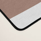 Mid Century Modern Abstract Piquet Pattern Mocha Brown and White Desk Mat Gallery Image 4