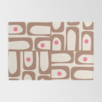 Midcentury Modern Abstract Piquet Pattern Inspired by PANTONE 17 1230 Color of the Year Mocha Mousse Rug Gallery Image 2