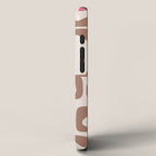 Midcentury Modern Abstract Piquet Pattern Inspired by PANTONE 17 1230 Color of the Year Mocha Mousse iPhone Case Gallery Image 2