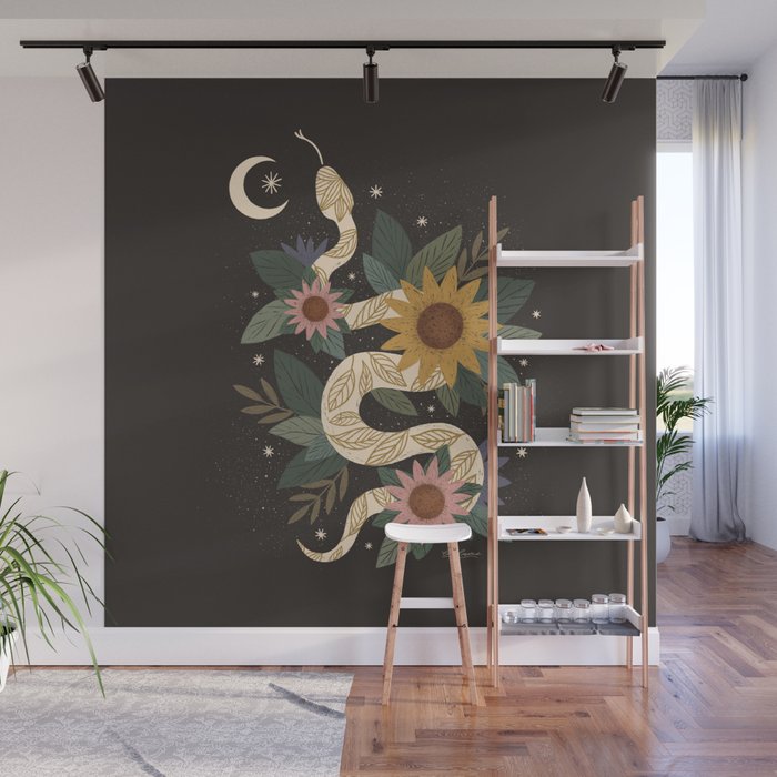 Year of the Snake - Black Wall Mural Gallery Image 1