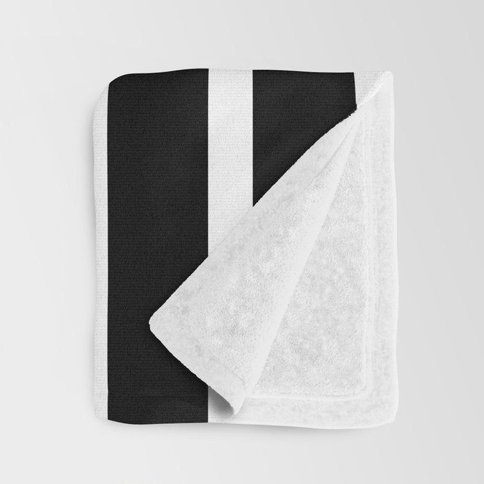 Bold Black And White Simple Stripes Elegant Minimalistic Style Throw Blanket Gallery Image 3