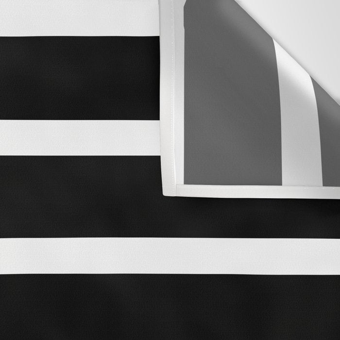 Bold Black And White Simple Stripes Elegant Minimalistic Style Wall Tapestry Gallery Image 3