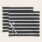 Bold Black And White Simple Stripes Elegant Minimalistic Style Placemat Gallery Image 1